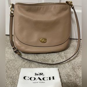 Coach pebbled leather shoulder bag